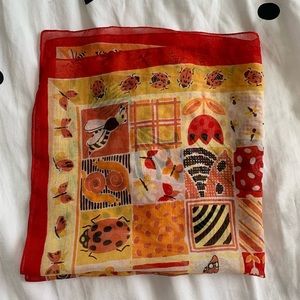 Red and Yellow Spring Scarf